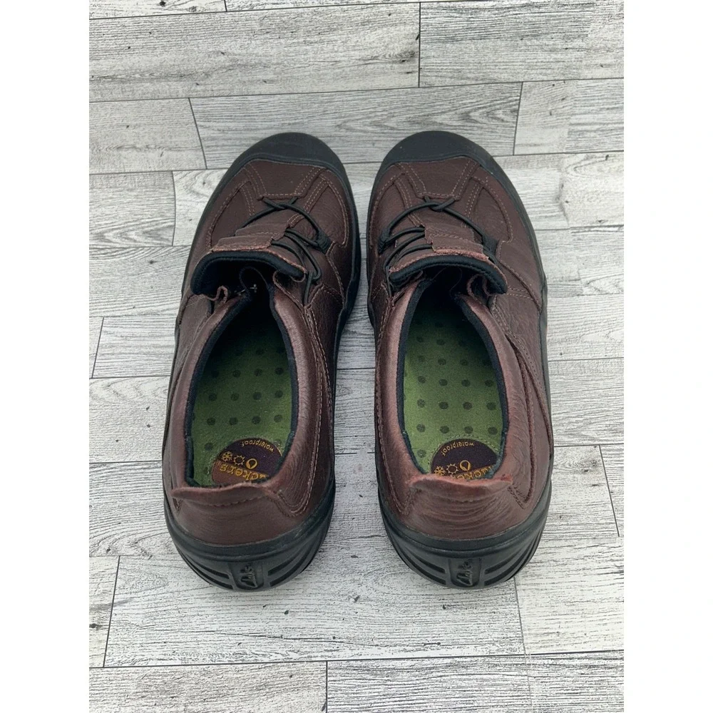 Clarks Muckers Brown Leather Waterproof Bungee Slip On‎ Shoes Women Size 10M